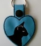 657. Cat heart keyring. - Image 2