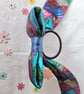 Harlequin pattern hair bow - Image 2