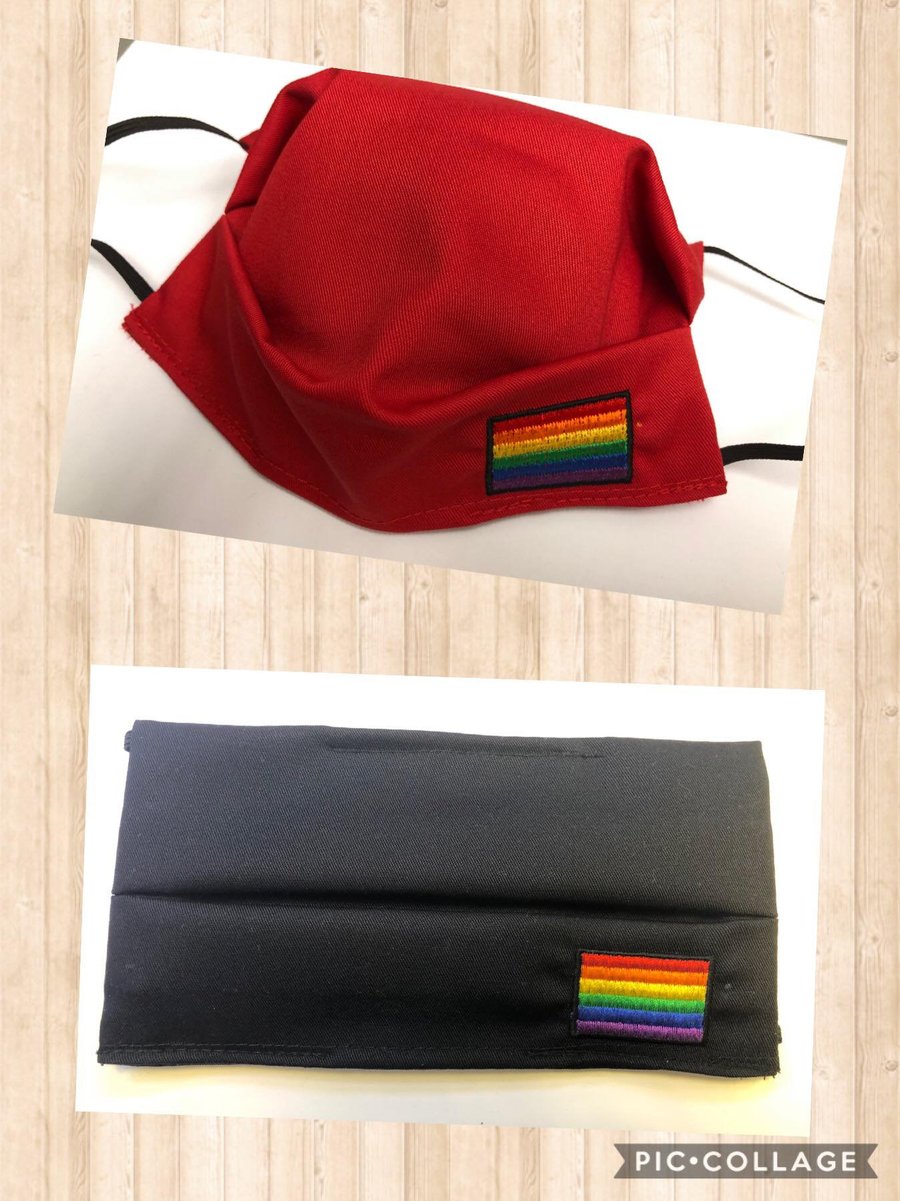 LGBT Flag. Gay Pride Embroidered Logo Face Masks. Superior Quality. 