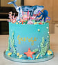 Ocean cake topper, sea cake topper, whale cake topper, narwhal, under the sea ca - Image 1