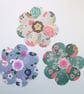 Handmade large paper flowers for junk journals, card toppers, room decor