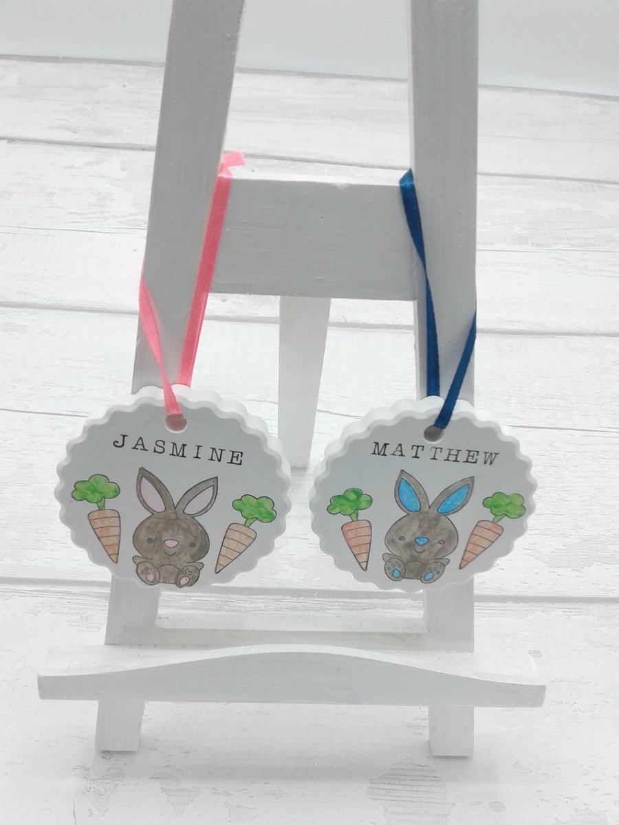 Easter decorations. Personalised.  Personalised Spring decoration. Ceramic.