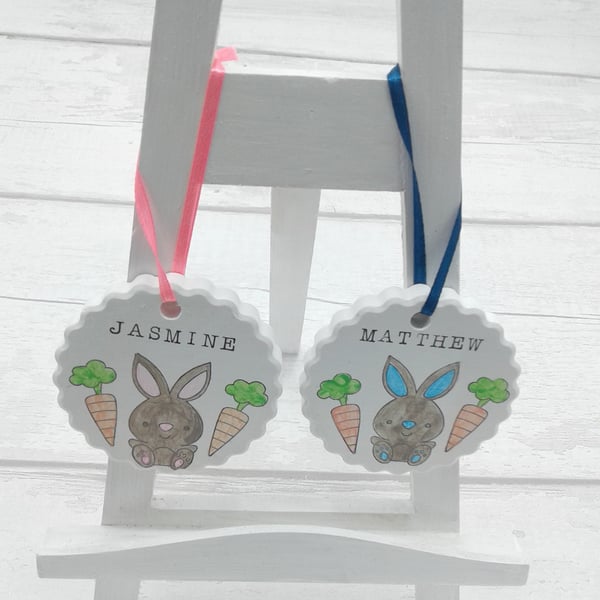 Easter decorations. Personalised.  Personalised Spring decoration. Ceramic.