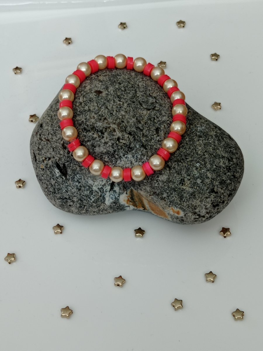 Pearl Parade clay bead bracelet