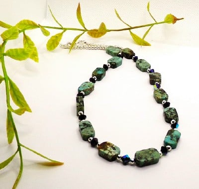  Gemstone African Turquoise Jasper Necklace
