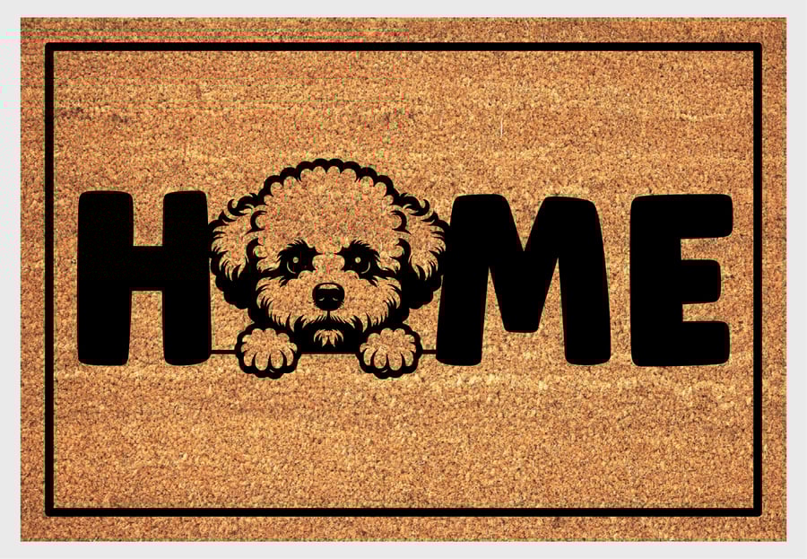 Bichon Frise Dog Home Door Mat - Bichon Frise Welcome Mat - 3 Sizes