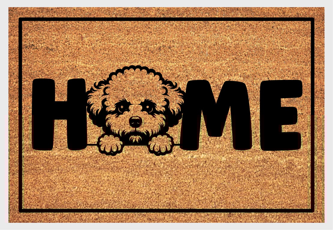 Bichon Frise Dog Home Door Mat - Bichon Frise Welcome Mat - 3 Sizes