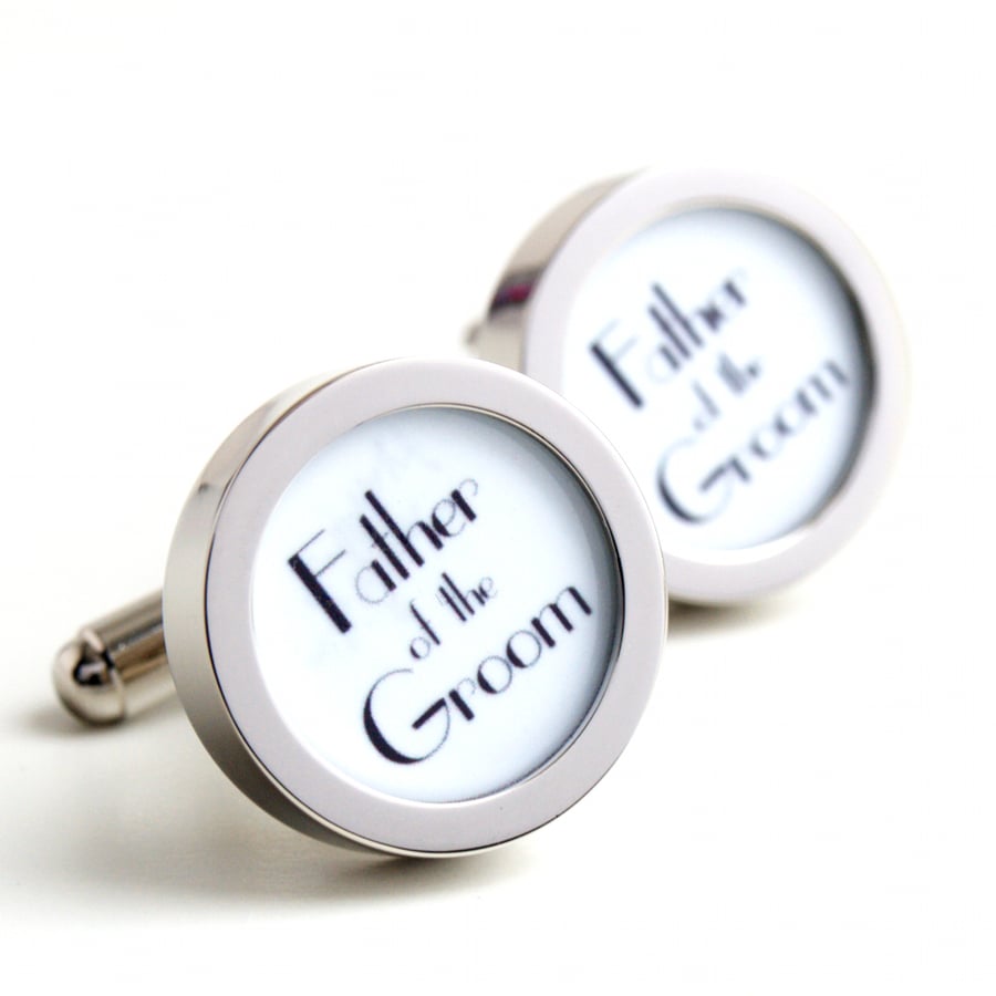 Father of the Groom Cufflinks 1920s Art Deco Style