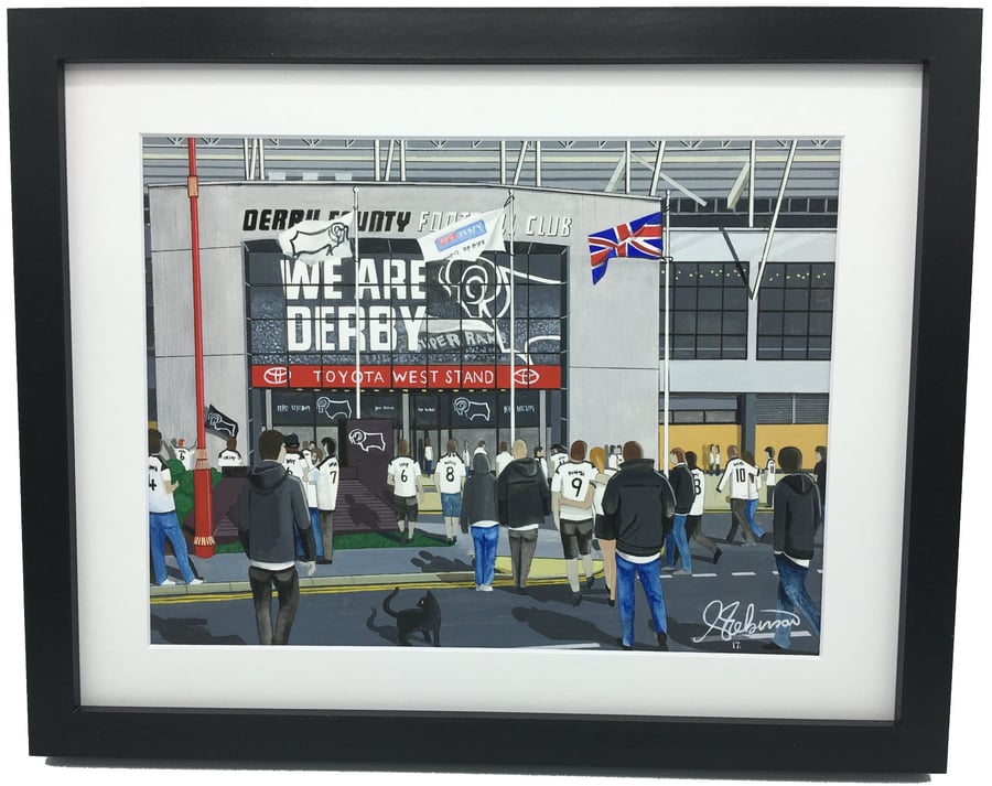 Derby, Framed & Unframed Art Print County Football Club FC Pride Park Gift