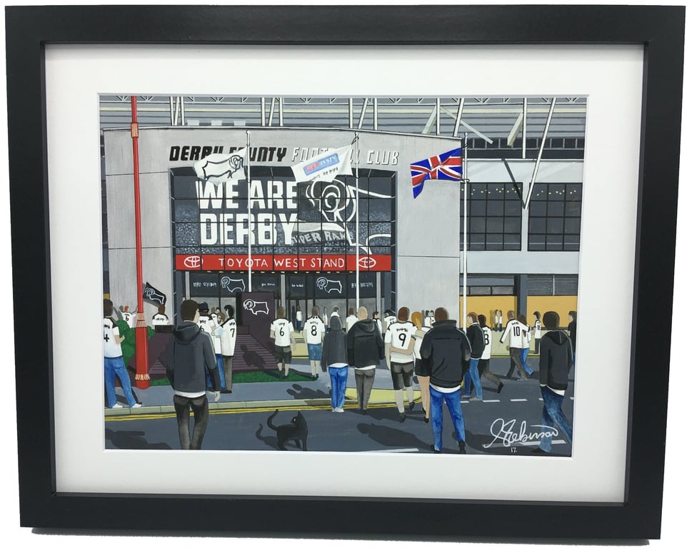 Derby, Framed & Unframed Art Print County Football Club FC Pride Park Gift