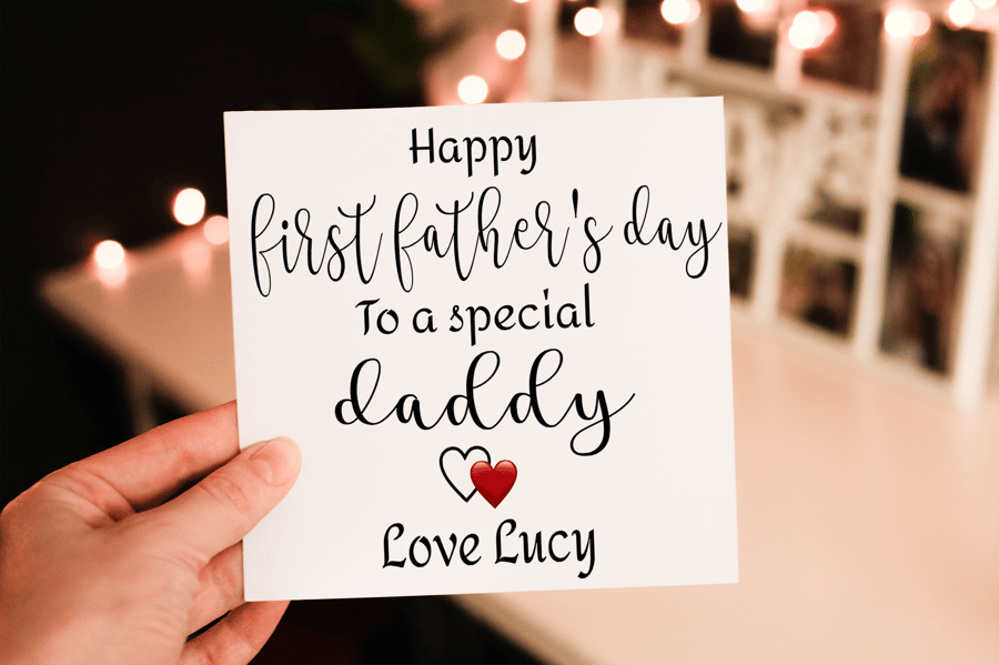 Happy First Father's Day Card, Card for Dad, Father's Day Card, Fathers Day