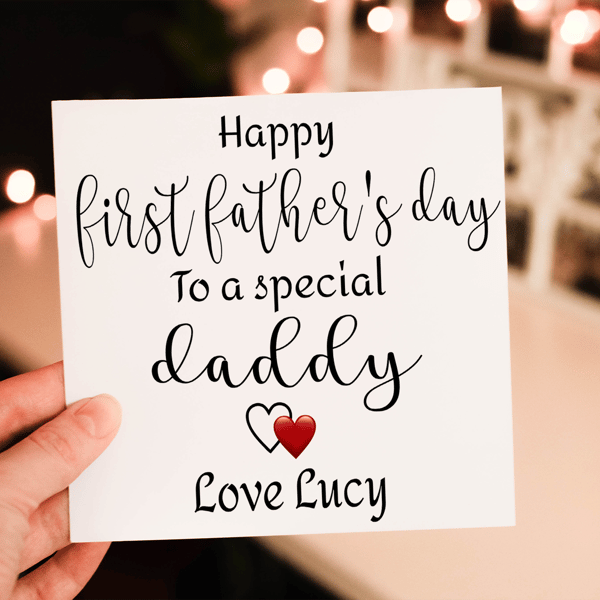 Happy First Father's Day Card, Card for Dad, Father's Day Card, Fathers Day