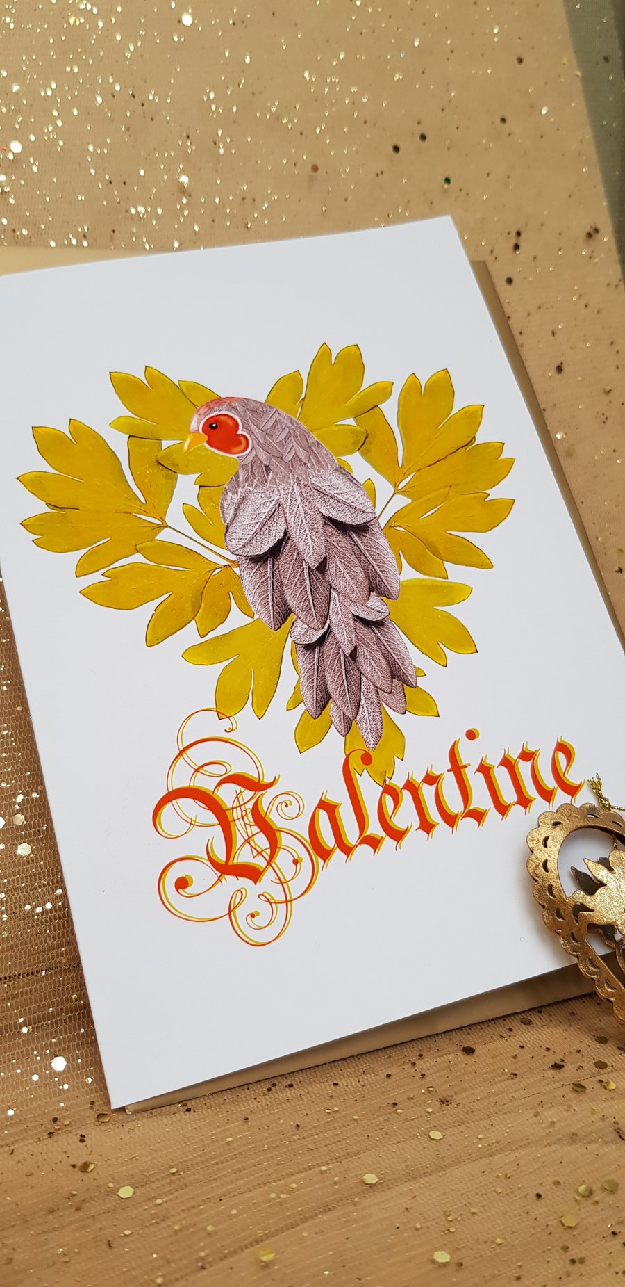 Natural Aesthetic Valentine's card - Folksy