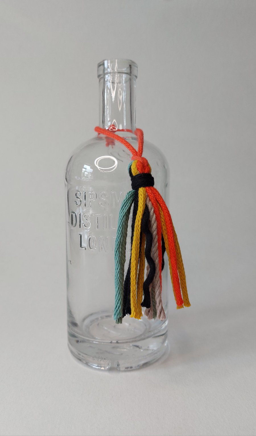 Eco Friendly Gift Tassel - multi colour re-loved threads