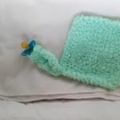 Cosy and Soft, Hand Knitted Baby Dummy Square Comforter,