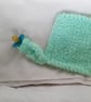 Cosy and Soft, Hand Knitted Baby Dummy Square Comforter,