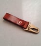 Leather & Solid Brass Copper Rivet Keyring Belt Dangler - Image 3