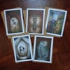 Gothic Theatre card pack, 5 Greeting Cards, Birthday, Gothic Art, Whimsical, 