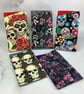 Skulls handmade phone case, Gothic sunglasses case, Options