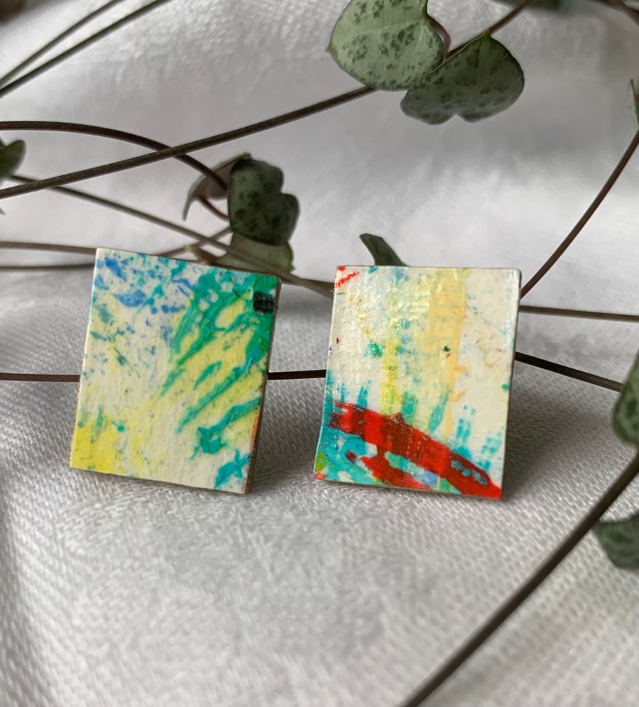 Stainless steel post earrings 