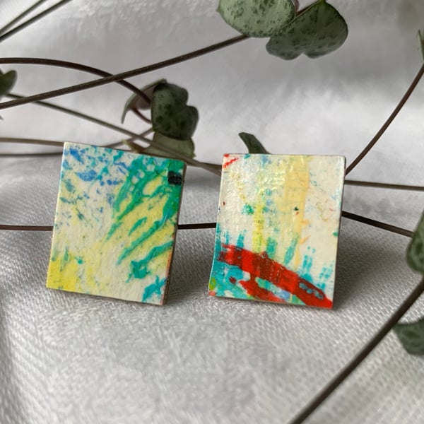 Stainless steel post earrings 