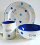 Personalised Spotty Dotty Dinner Plate - Image 3