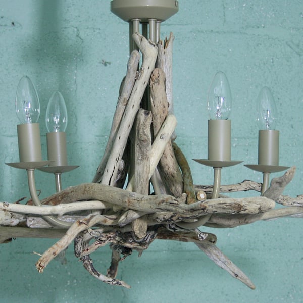 DRIFTWOOD CHANDELIER, 5 arm,UNIQUE LIGHTINGA ,