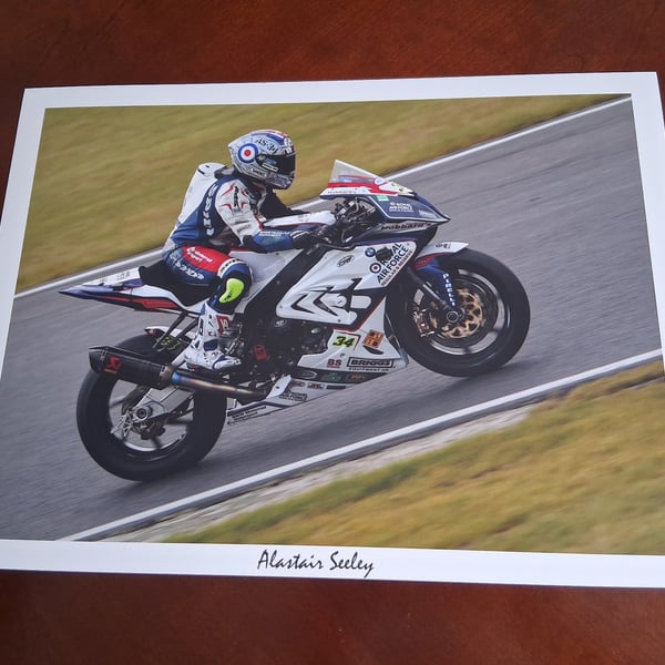 Alastair Seeley Motorbike Racing 16 x 12