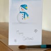 Hand Painted Snowman Christmas Card