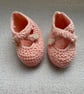 Peach shoes with crossover straps - Image 1