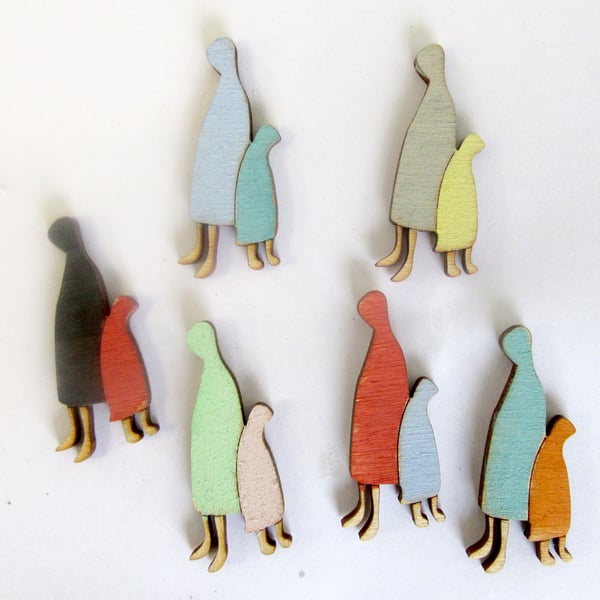 Parent & child  Brooch