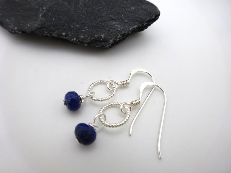 lapis lazuli gemstone earrings