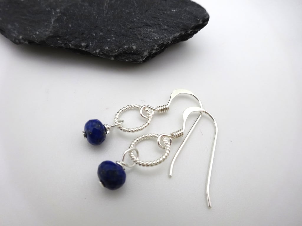 lapis lazuli gemstone earrings