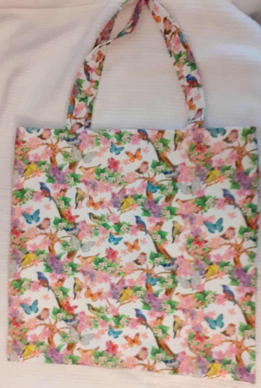 North American Songbirds and Butterflies cloth shopping bag , Tote bag