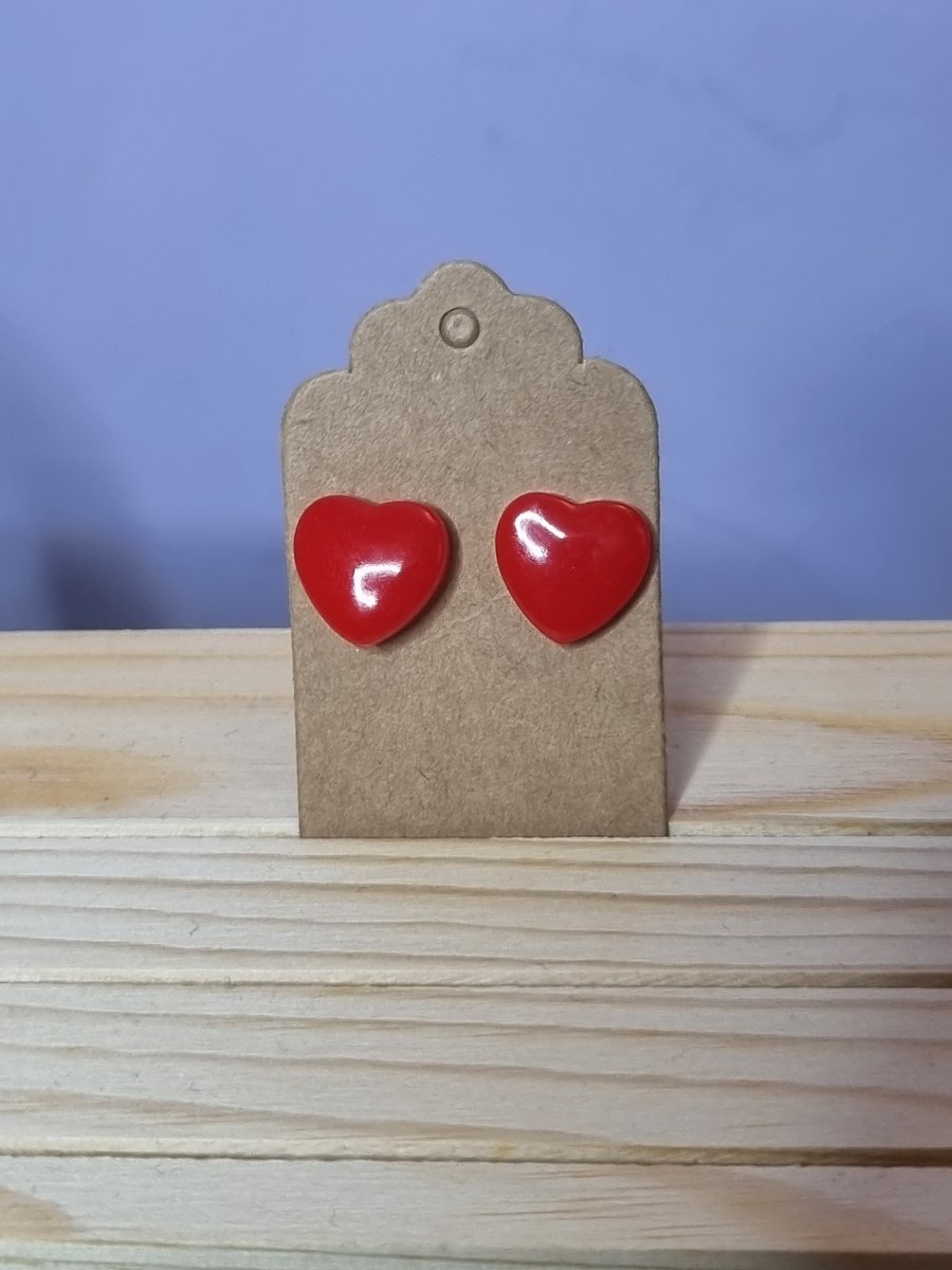 heart shaped stud earrings