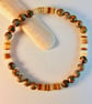 Leopardskin Jasper & Shell Bracelet - Larger Wrist Size -Men - Father's Day Gift - Image 3