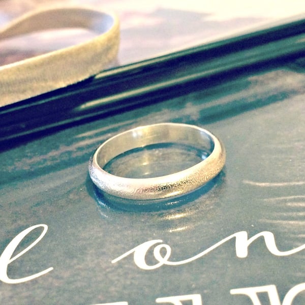 FROST RING - ladies wedding - unique textured - friendship ring