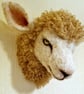 Lifesize  needle felted  and hand stitched faux sheep head  - Image 2