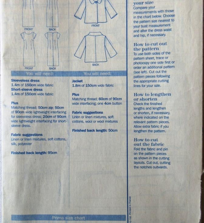 A multi-size sewing pattern for a woman's dress... - Folksy