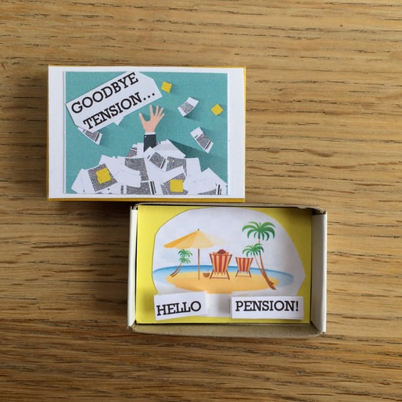 Retirement Matchbox Message