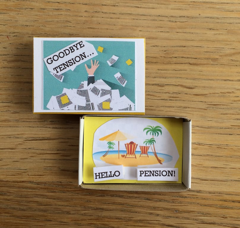 Retirement Matchbox Message