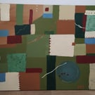 Large abstract acrylic painting 