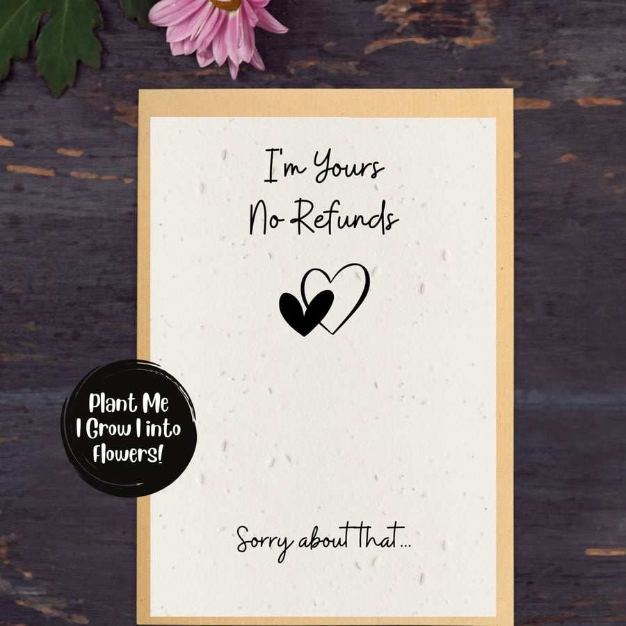 SEEDED, Plantable, Valentines Card, Eco-Friendly, Recycled, Wild Flowers