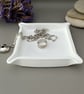 White Pinched Corner Square Tray - Image 1