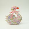 Swan Lavender Sachet in Pink Liberty Betsy Butterfly Fabric