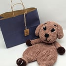 Handmade Crochet Puppy Lovey - Chunky Chenille Plush