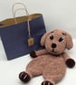 Handmade Crochet Puppy Lovey - Chunky Chenille Plush