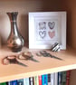 Four Little Wire Love Hearts Copper on Silver Handmade Artwork. How Lovely!!! XX - Image 7
