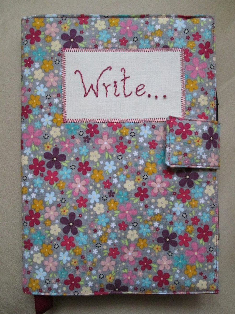 A5 Floral Reusable Notebook Cover