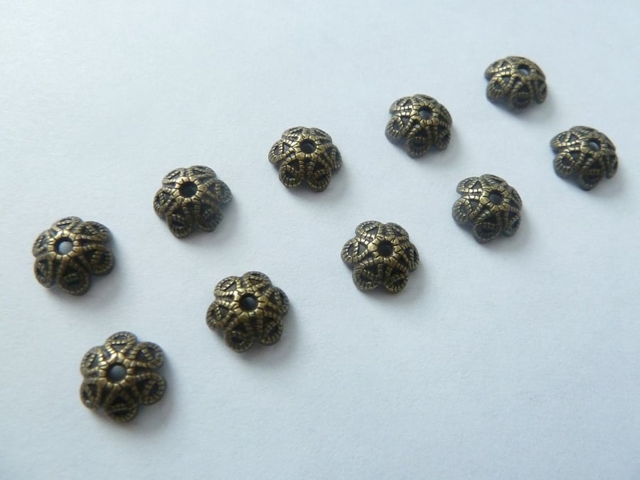 bronze bead caps